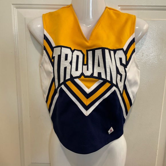 Vintage Trojans cheerleading cheerleader inform top S/M - Picture 1 of 11